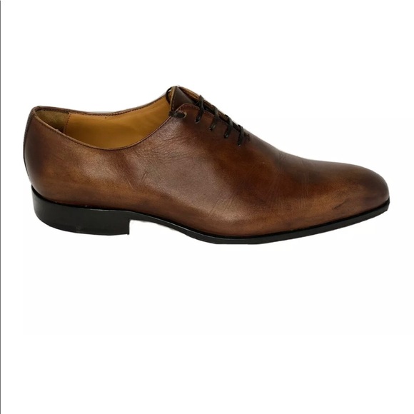Jose Real Blake Italy Basoto Slavato Cuoio Calf Skin Leather Oxfords  SZ 41/11 - Picture 2 of 10